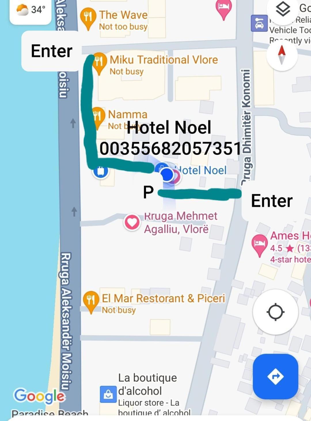 Hotel Noel Vlore Bagian luar foto
